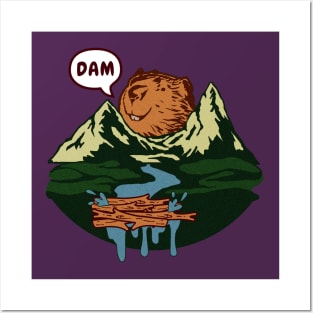 Funny River Pun on Beaver Dam Posters and Art